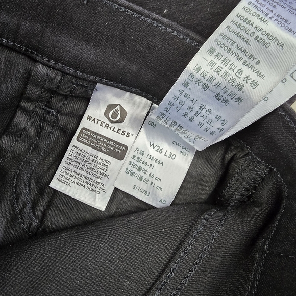 Levi's 720 high rise Black super skinny jeans 26 - Picture 10 of 12